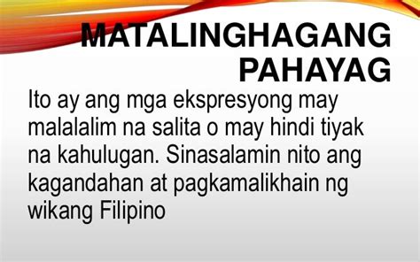 Matalinghagang Pahayag: Mga Halimbawa at Kahulugan.
